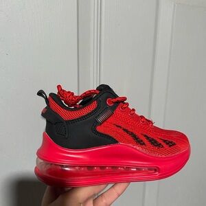 Kids Red and Black Athletic Shoes